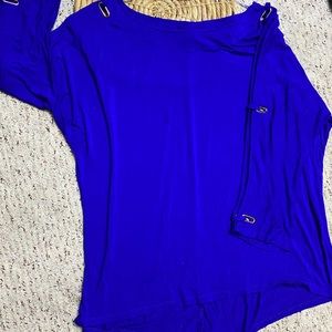 Casual 3/4 length sleeve top w/ sleeve detail XL